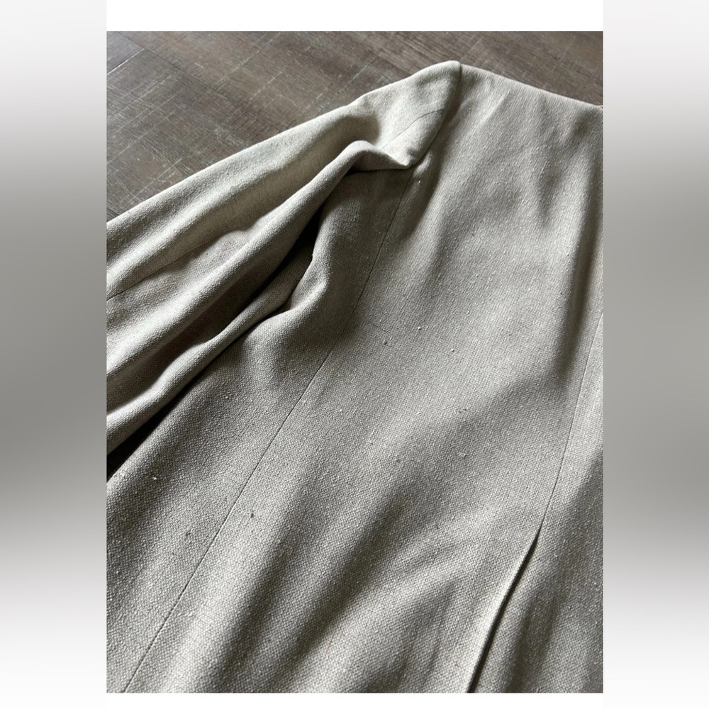 ▶️ Vintage Hopsack 100% Silk Sport Coat 43R Cream Textured Blazer Jacket USA 90s - Picture 9 of 15
